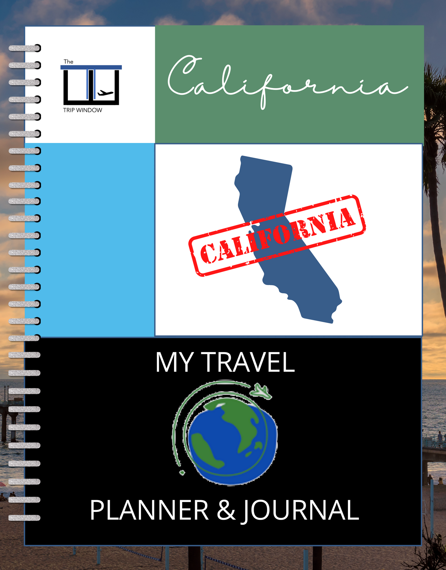 California Travel Digital Planner and Journal - Trip Organizer - Travel Journal and Expense Tracker - The Trip Window