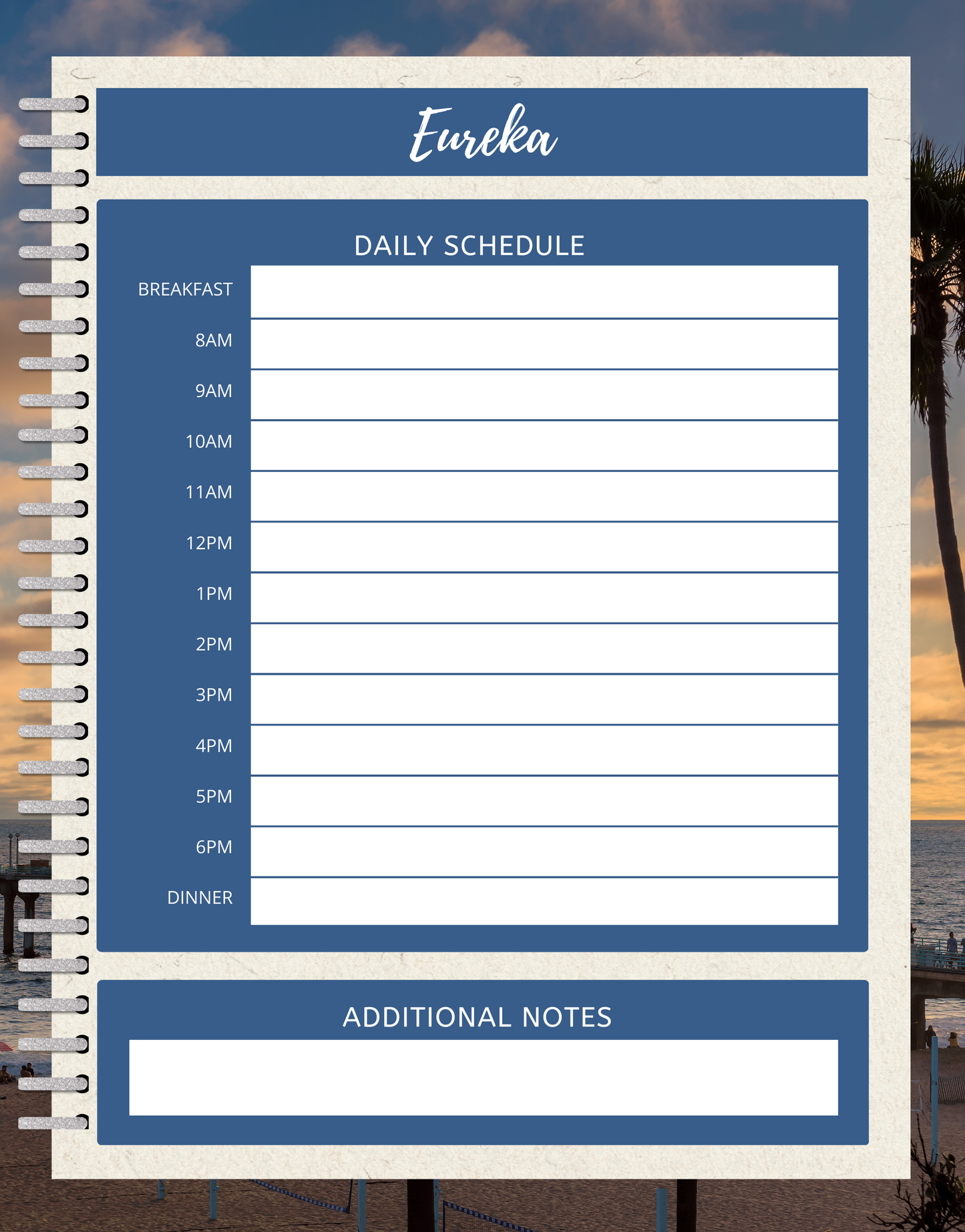California Travel Digital Planner and Journal - Trip Organizer - Travel Journal and Expense Tracker - The Trip Window