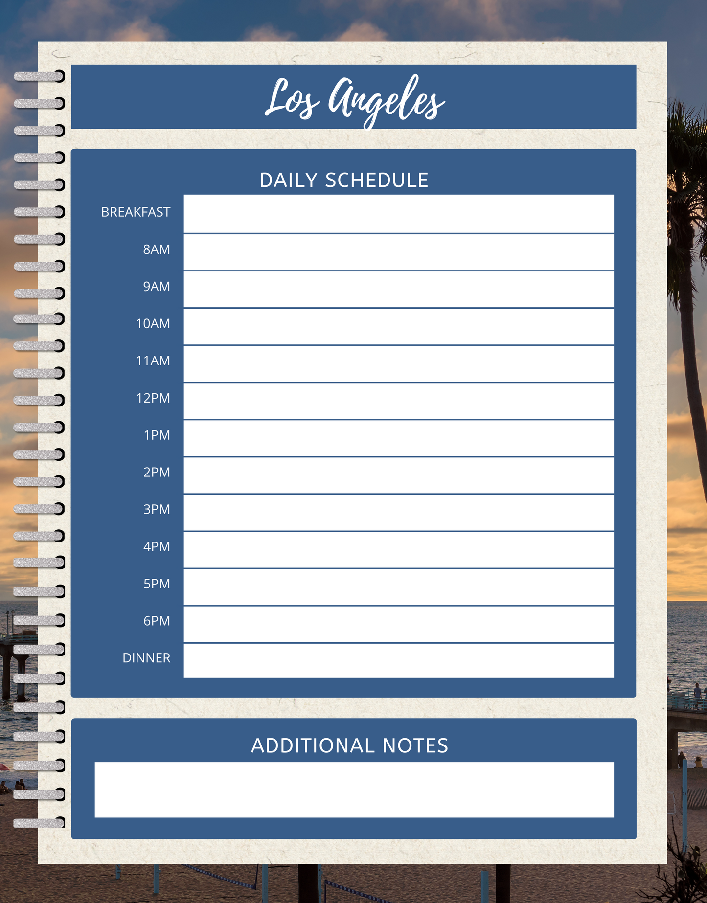 California Travel Digital Planner and Journal - Trip Organizer - Travel Journal and Expense Tracker - The Trip Window