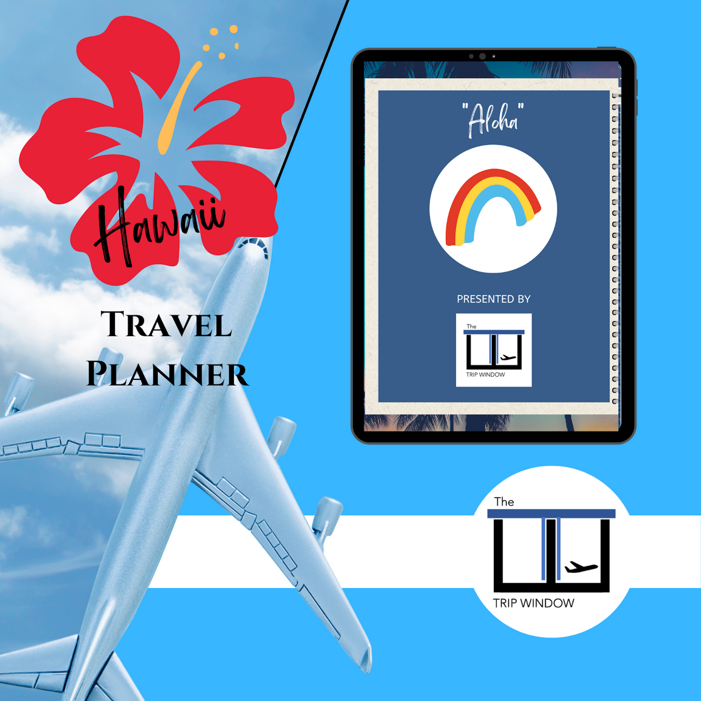 Hawaii Travel Digital Planner and Journal - Trip Organizer - Travel Journal and Expense Tracker - The Trip Window