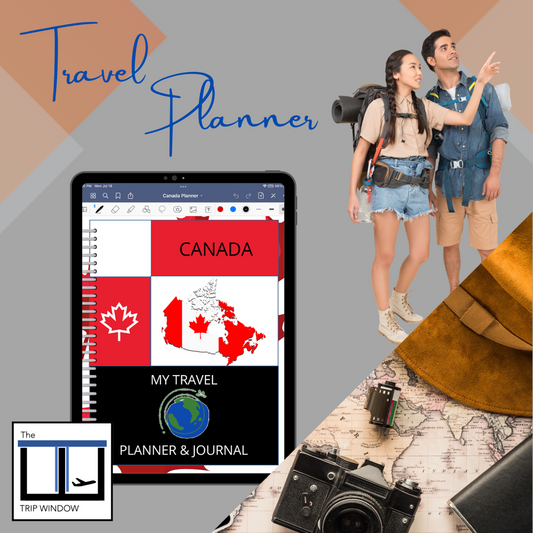 Canada Travel Digital Planner and Journal - Trip Organizer - Travel Journal and Expense Tracker - The Trip Window