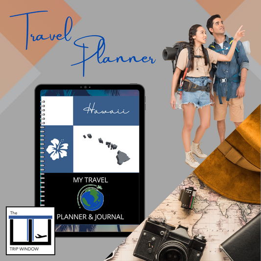 Hawaii Travel Digital Planner and Journal - Trip Organizer - Travel Journal and Expense Tracker - The Trip Window
