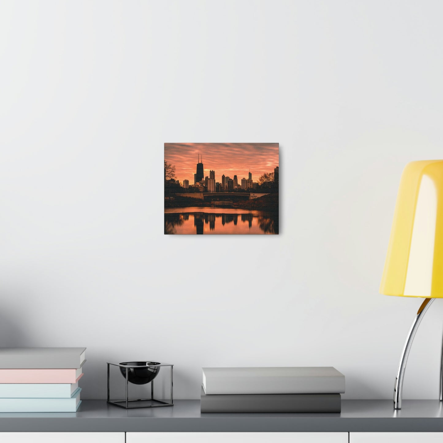 Chicago Sunset Wall Canvas - The Trip Window