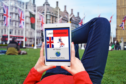 UK Travel Digital Planner and Journal - Trip Organizer - Travel Journal and Expense Tracker - The Trip Window